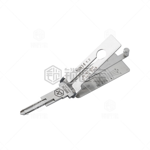 NSN14-尼桑汽车锁锁匠宝二合一工具-平铣两轨迹 适用尼桑/天籁/骐达/颐达/骊威/英菲尼迪/斯巴鲁