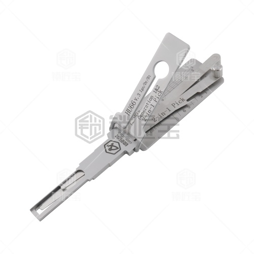 HU66大众奥迪汽车锁锁匠宝二合一工具-内铣两轨迹 适用兰博基尼/布加迪/保时捷/宾利/大众/奥迪/斯柯达/西雅特/荣威50/长城C30/中华FSV等