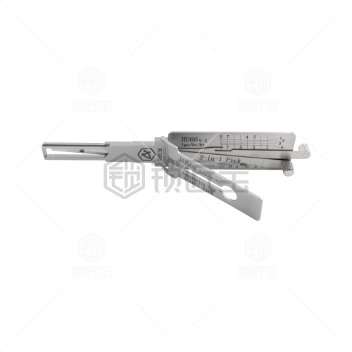 HU66大众奥迪汽车锁锁匠宝二合一工具-内铣两轨迹 适用兰博基尼/布加迪/保时捷/宾利/大众/奥迪/斯柯达/西雅特/荣威50/长城C30/中华FSV等
