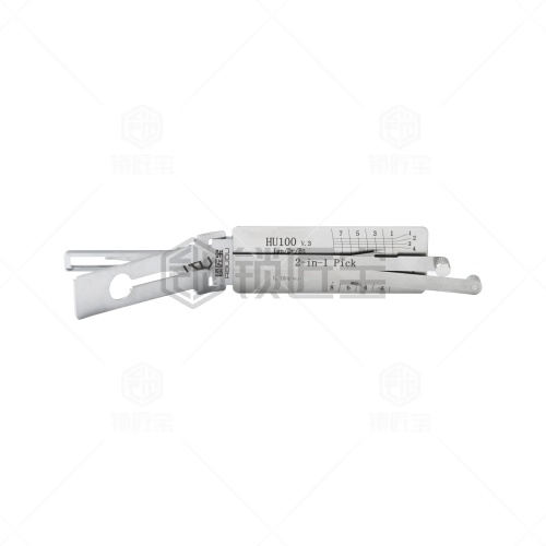 HU100(8齿)-别克通用系列汽车锁锁匠宝二合一工具-内铣两轨迹 适用凯迪拉克/欧宝/威达亚特/新GL8/新君威君越/科鲁兹/别克英朗/迈瑞宝