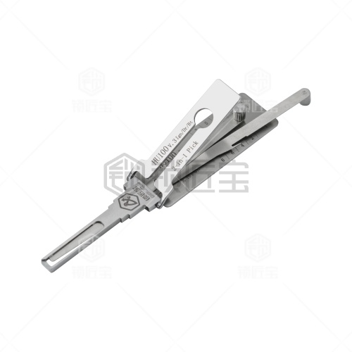 HU100(8齿)-别克通用系列汽车锁锁匠宝二合一工具-内铣两轨迹 适用凯迪拉克/欧宝/威达亚特/新GL8/新君威君越/科鲁兹/别克英朗/迈瑞宝