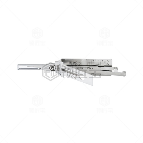 HU100(8齿)-别克通用系列汽车锁锁匠宝二合一工具-内铣两轨迹 适用凯迪拉克/欧宝/威达亚特/新GL8/新君威君越/科鲁兹/别克英朗/迈瑞宝