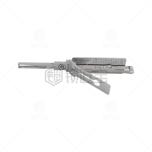 HU100(10)-别克通用系列汽车锁锁匠宝二合一工具-内铣两轨迹10齿  适用新款凯迪拉克/欧宝/Gl8/新君威/科鲁兹等