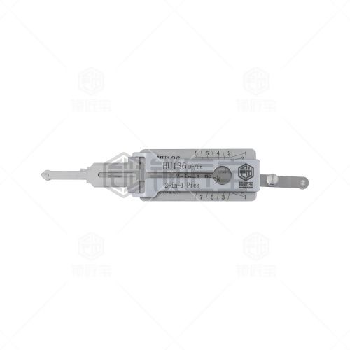 锁匠宝-HU136雷诺汽车锁二合一工具-平铣两轨迹